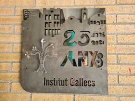 Placa dels 25 anys de l’Institut Gallecs